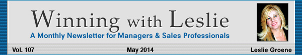 Winning with Leslie Groene May 2014